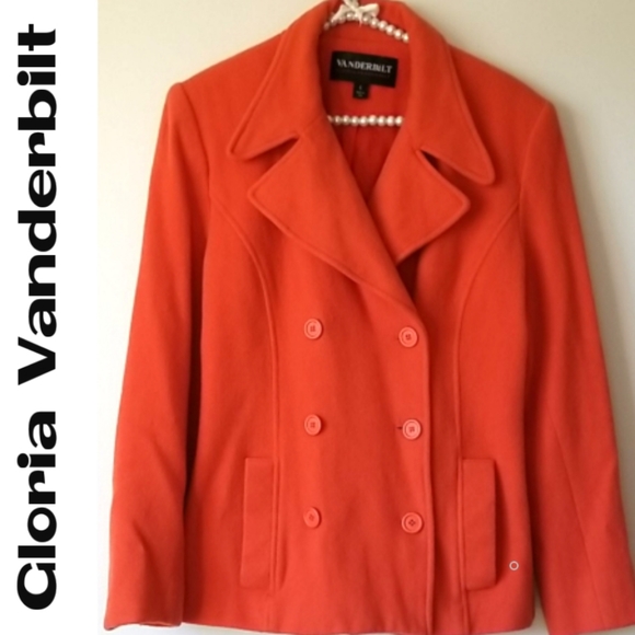 Gloria Vanderbilt Jackets & Blazers - Gloria Vanderbilt Orange Coat - Size 8